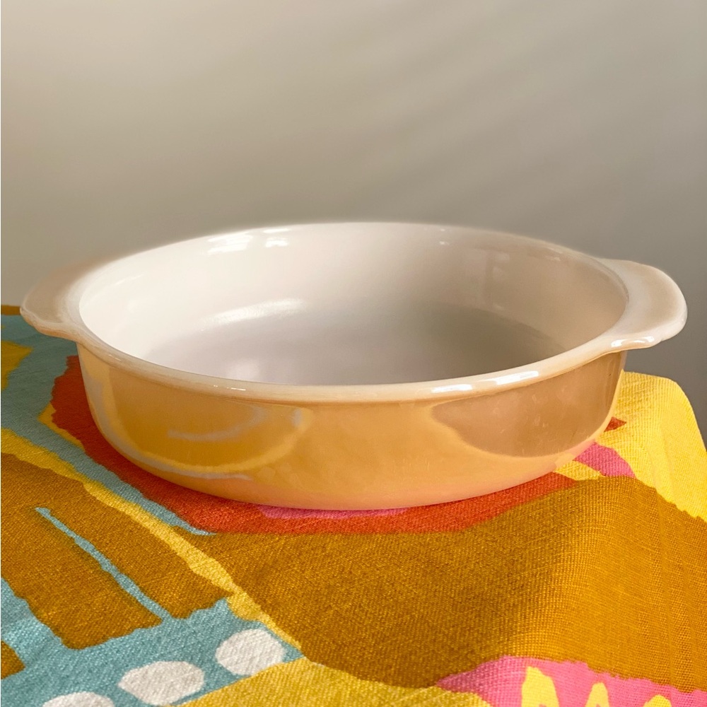 Vintage Mid-Century Fire King 8” Iridescent Baking Dish